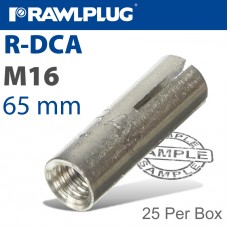 R-DCA WEDGE ANCHOR 16X65MM X25 PER BOX